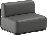 Sofa Sitsit Vieno Modulio Baldas, &Scaron;iaudai, 0.8x1.02x0.78 m, Tamsiai Pilka