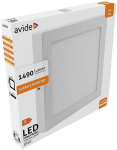 Avide LED Lubinis &scaron;viestuvas 18W 4000K Square ALU