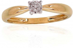 Auksinis žiedas su deimantais Diamond Sky "Solitaire"