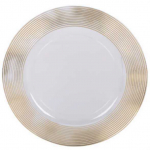 Home Styling Collection Skaidri apatinė plok&scaron;tė su aukso dekoru, &Oslash; 33 cm
