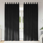Užtemdymo užuolaidos 2 pcs Juoda 140 x 260 cm Aksomas