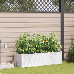 Sodo vazonas 3 pcs Baltas Plastmasė