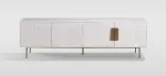 TV staliukas, Stilig, baltas, 200 x 60 x 40 cm, auksinis