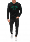 men's sweatshirt b1622 - juodas/žalias
