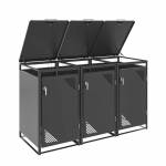 Metalinė konteinerio stoginė HATIS, triguba, MBB03-3A, antracito