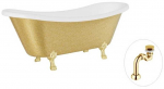 Vonia Besco Amelia Glam 190, Gold+Gold, su sifonu Klik-klak Gold