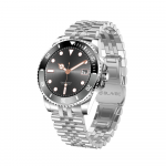 Blavec i&scaron;manusis laikrodis M-02 Business AMOLED Full Touch Voice Call (SWM02-S) sidabro spalvos