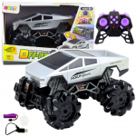 Lean Toys Nuotoliniu būdu valdomas sidabrinis pikapas 1:16