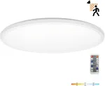32W LED lubinis &scaron;viestuvas NIVERA CIRCLE, baltas, 3000/4000/6000K, su judesio davikliu, IP54