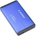 Gembird obudowa hdd/ssd usb 3.0 2.5" sata, aliuminio, mėlyna
