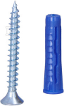 Rawlplug Universalus kai&scaron;tis 6x30 mm. su medsraigtčiu 4,5x40 mm. RAW PLUG 50 vnt.