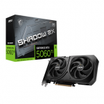 Vaizdo plok&scaron;tė MSI GeForce RTX 5060 Ti 8G SHADOW 2X OC PLUS Bulk Pack | NVIDIA | 8 GB | GeForce RTX 5060 Ti | GDDR7 | HDMI jungtys quantity 1 | PCI Express Gen 5 x16 (uses x8)