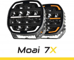 Tolimojo ap&scaron;vietimo žibintas SKYLED Moai 7X Juodas FI171 (136W, balta ir oranžinė pozicija) R149/R148/R10 - juodas korpusas
