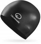 TSUNAMI PRO unisex plaukimo kepuraitė, juoda