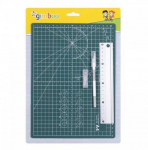 Office Products Rinkinys: pjaustymo kilimėlis A4, liniuotė 20cm, peilis su papildomais peiliukais
