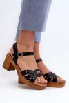 Basutės su kulnu Step in style, juodos