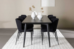 Venture Design Valgomojo komplektas Ellis valgomojo stalas su Modesto valgomojo kėdė 230x85 cm juoda