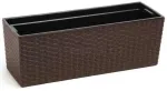 Lamela Balkono dėžė &bdquo;Begonia rattan&ldquo; 190x560mm, tams. ruda