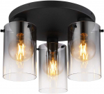 Lubinis &scaron;viestuvas GLOBO FLORENTINA, 3x E27, 40W, 230V, metalinis, juodos sp, &oslash;40,5x26 cm