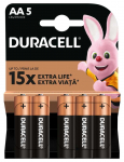 Elementai DURACELL AA, 5 vnt