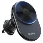 Araree Renergy AM15V automobilinis telefono laikiklis su belaidžiu 15W įkrovimu, skirtas oro ventiliacijai, suderinamas su MagSafe, juodas