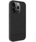 Dėklas iLike Apple iPhone 14 Pro Plastic Leather Back Cover Juodas