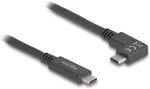 DeLOCK USB 10 Gbps kabelis USB Type-C male į USB Type-C male kampuotas kairėn / de&scaron;inėn 1 m 4K PD 60 W su E-Marker, 1 m, USB C, USB C, 10 Gbit/s, Juodas