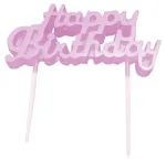 ESPA Rožinės "Happy Birthday" torto žvakutės