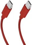 SBS duomenų perdavimo ir įkrovimo kabelis | USB-C į USB-C | 1,5 m | raudonas