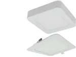 Ecolight Įleidžiamasis &scaron;viestuvas downlight CCT 2in1 su rėmeliu 24W 2200lm IP20 kvadratinis baltas (EC61086)
