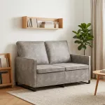 Dviejų vietų sofa &Scaron;viesiai pilka 130 x 81 x 82 cm