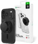AmazingThing Titan Pro Pop objektyvo dėklas iPhone 18 Pro su kameros dangteliu, laikikliu ir stovu, suderinamas su MagSafe &ndash; juodas
