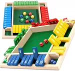 Medinis stalo žaidimas Shut the Box, spalvotas TP94