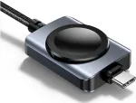 Kabelis USAMS SJ821 U113 Fast Charging 100W USB-C do USB-C + kroviklis bezprzewodowa do zegarka 1,2 m juoda