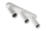 Ceiling luminaire SOLIS, IP20, max. 50 W, 3*GU10, baltas