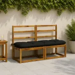 Suoliuko pagalvė VIANEN 100% poliesteris Juoda 140 x 40 x 12 cm