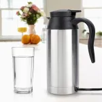 Kelioninis virdulys, 750 ml, elektrinis automobilinis &scaron;ildymo puodelis, ne&scaron;iojamas virdulys kelionėms, usb gėrimų puodelis, virdulys vandeniui, arbatai, kavai, pienui, 12v/24v (12v)