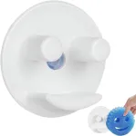 Smiley Face indų plovimo kempinės laikiklis, &scaron;veitimo kempinės laikiklis, laikiklis su siurbtuku kriauklei, virtuvinis kempinės laikiklis, laikiklis &scaron;veitikliams Daddy Mommy kriauklės organizavimui (kempinės nepridedamos)