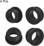 Sourcing map snap guminis žiedas skylės kam&scaron;tis 1 colis ad 5/8 colio id (25 x 16 x 14 mm) sandarus atsparus įbrėžimams elektros dėžutei kabelio vamzdžiui juodas 4 vnt. pakuotė