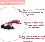 Runcci-yun Usb-c lizdas, 10 vnt., montuojamas ant skydelio, 3a greitas įkrovimas