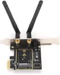 Dpofirs Pci-e 1x į Key A-e adapterio kortelė, Pci-e į Ngff M.2 Wifi belaidžio modulio adapterio kortelė Key A-e tinklo plėtimo kortelė, palaiko Win Xp, Win7, Win8, Win10, sistemą