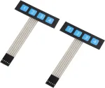 Haljia 2 vnt. 1x4 matricos 4 mygtukų membraniniai jungikliai valdymo klaviatūra, skirta Arduino