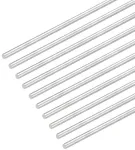 Sourcing map 304 nerūdijančio plieno apvalūs strypai, 3.5 mm x 400 mm pilno veleno strypai "pasidaryk pats" amatų modelių automobiliams, sraigtasparniams, lėktuvams, 10 vnt.