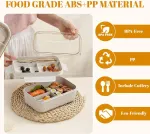Xwux Bento dėžutė su 5 skyriais ir stalo įrankiais, 1200 ml pietų dėžutė, nepralaidi vaikams ir suaugusiems, galima plauti indaplovėje, galima naudoti mikrobangų krosnelėje, pietų dėžutės į mokyklą, darbą, i&scaron;kylą, kelionę