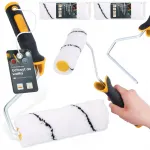 2x Mikrofibros dažymo volelis 15cm su rankena, fazuotas