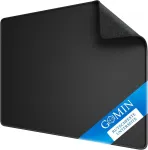Gomin Xl pelės kilimėlis - 440 x 350 mm didelis žaidimų pelės kilimėlis - be trukdančio logotipo ir apsiūtais kra&scaron;tais - neslystantis ir atsparus vandeniui - pagerina greitį ir tikslumą Pc, biurui, ne&scaron;iojamam kompiuteriui - juodas