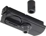Pakabinamas &scaron;viestuvas Slv 143120 vienfazis pakabinamo &scaron;viestuvo adapteris, juodas, su įtempimo mažinimo elementu ir sriegiais, metalas, juodas
