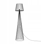 Grindų lempa juoda 148 cm stovinti industrinė vielinė svetainei