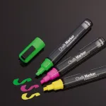 Sigel Gl182 kreidinis markerių rinkinys 50, kaltinis galiukas 1-5 mm, 3 vnt., rožinė/žalia/geltona
