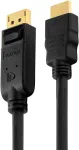 Pureinstall Pi5100-020 Displayport į Hdmi kabelis, 2m, juodas